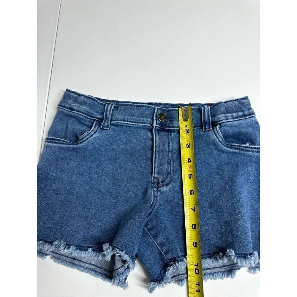 Carter’s Girl’s Denim Shorts Blue Ajustable Waist Size 14 Cotton Blend